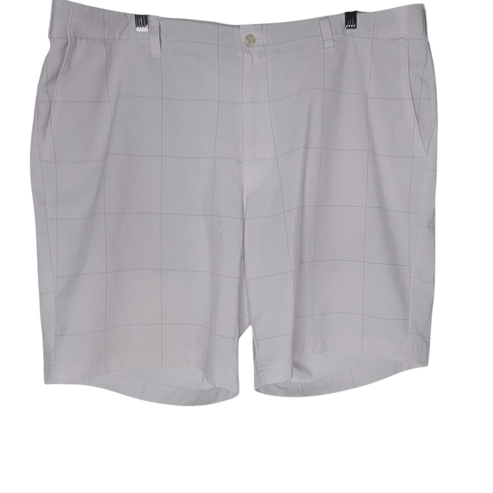 Pro Tour Golf Shorts 42 Gray White Flat Front Athletic Sport‎ Activewear